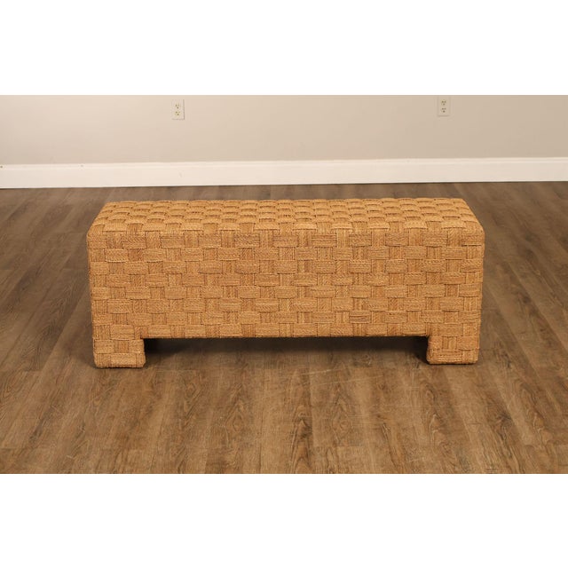 Lane Furniture Woven Rope Bench For Sale - Image 13 of 18
