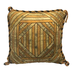 Late 19th Century Handcrafted Victorian Era Cigar Brand Decorative Silk Pillow