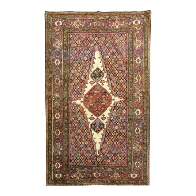 Antique Persian Fereghan Rug - 4'1" x 6'2" For Sale