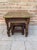 19th-Century Spanish Zinc Top Nesting Tables with Turned Legs, Set of 2 For Sale - Image 3 of 12