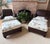 Traditional Rattan Lounge Chairs and Ottomans by Hickory Chair Upholstered in Colefax & Fowler, Set of 2 For Sale - Image 3 of 18