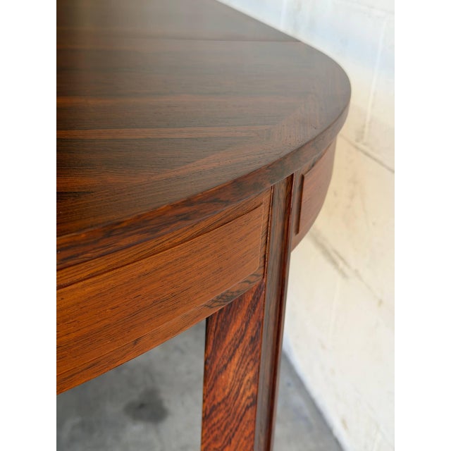 Bertil Fridhagen for Bodafors Extendable Dining Table With Two Leaves Rosewood Swedish Mid-Century Modern 1960s For Sale In Los Angeles - Image 6 of 15