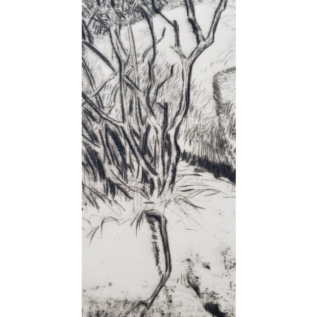 Paper Rodney Thomson (American, 1878-1941) "The Watcher" Drypoint Etching Trial Proof C.1930 For Sale - Image 7 of 12