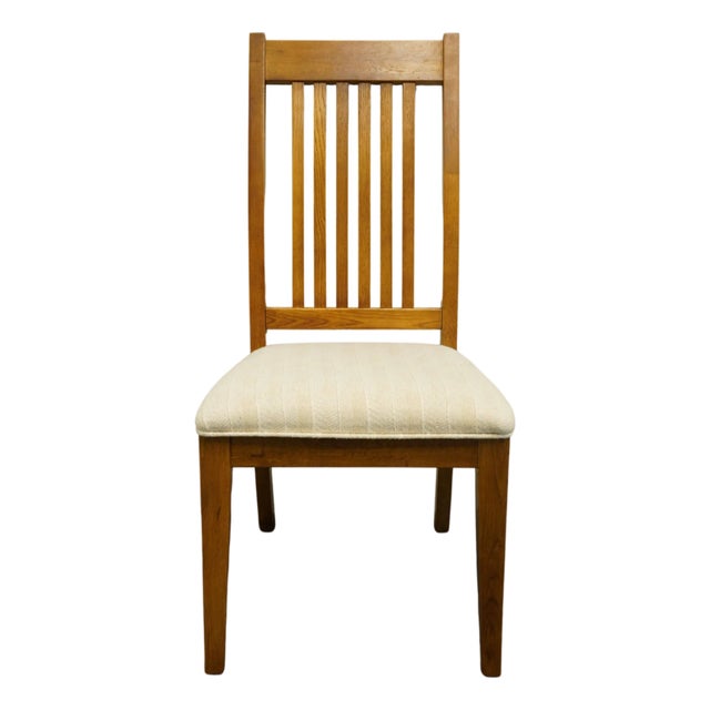 Universal Furniture Solid Oak Mission Shaker Style Dining Side Chair For Sale