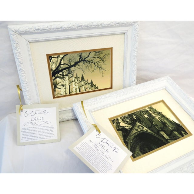 2020s Vintage Framed Unique Architectural Cathedral Photography, a Pair, N Y C For Sale - Image 5 of 7