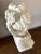 Vintage White Italian Pottery Bust of a Woman For Sale - Image 4 of 11
