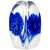Beautiful vintage Murano hand blown rich sapphire blue flowers Italian art glass paperweight. Documented to the Fratelli...