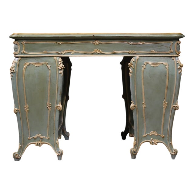 Venetian Lacquered and Painted Writing Desk, 1950 For Sale