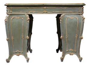 Venetian Lacquered and Painted Writing Desk, 1950