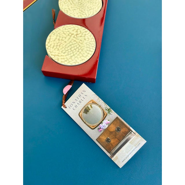 2020s Jonathan Charles Red Lacquer Polly Rose Cocktail Table For Sale - Image 5 of 8