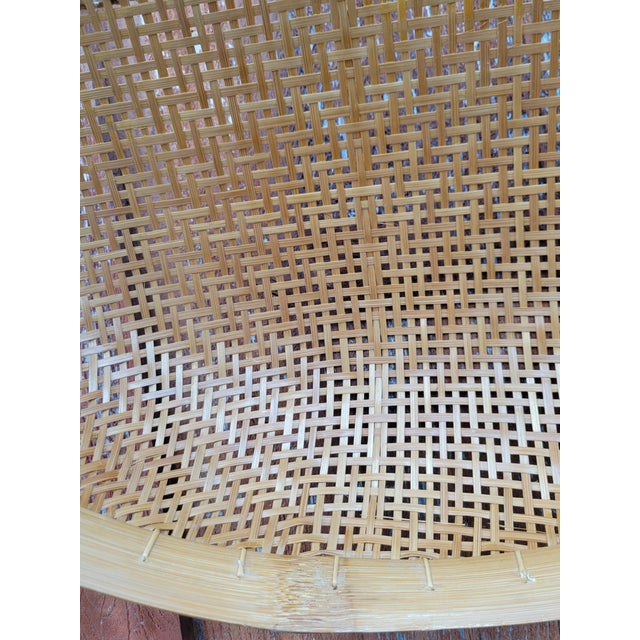 Asian Woven Bamboo Herb Basket For Sale - Image 9 of 10