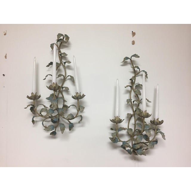Floral Wall Sconces A Pair Chairish