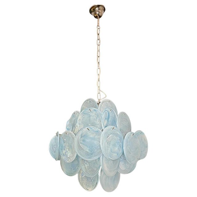 Italian Murano Glass Disc Chandeliers, 1990, Set of 2 For Sale - Image 12 of 15