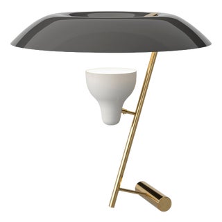Model 548 Lamp in Polished Brass with Grey Difuser by Gino Sarfatti for Astep For Sale