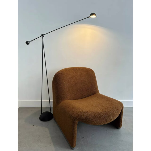 Brown Armchair Alky by Giancarlo Piretti for Castelli, 1970s For Sale - Image 8 of 9