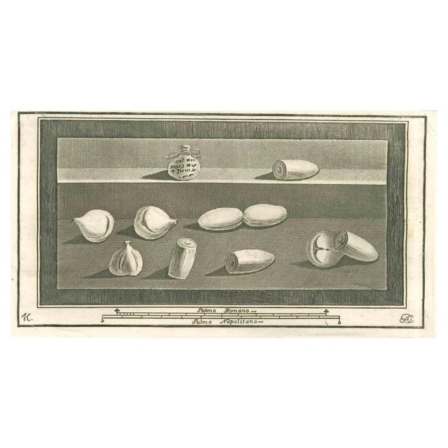 Various Authors, Still Life Fresco, Etching, 18th Century For Sale