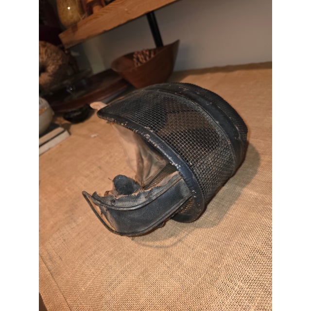 Joseph Vince Antique Fencing Helmet For Sale - Image 9 of 12