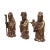1990s Chinese Fine Bronze Metal SanXing ( 3 Deities ) Fu Lu Shou Statue Set For Sale - Image 5 of 9