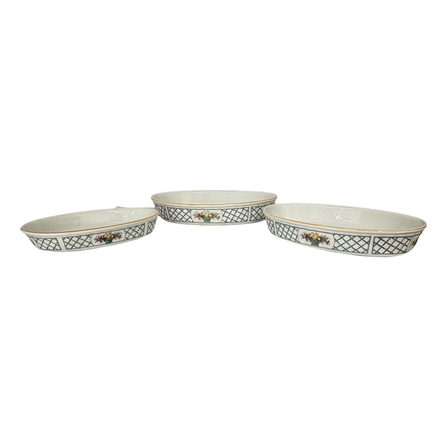 Villeroy & Boch Basket Pattern Oval Casserole Dish - Set of 3 For Sale