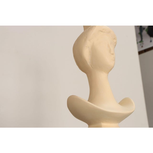 Vintage Figural Resin ‘Tête De Femme’ Caryatid Floor Lamp After Giacometti For Sale - Image 9 of 18