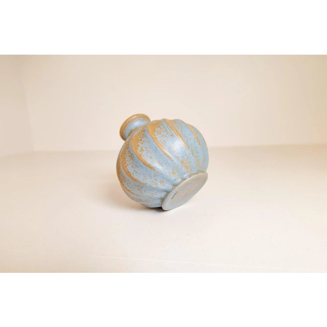 Mid-Century Ceramic Vases in Turquoise by Ewald Dahlskog for Bo Fajans, Sweden, Set of 2 For Sale - Image 12 of 18