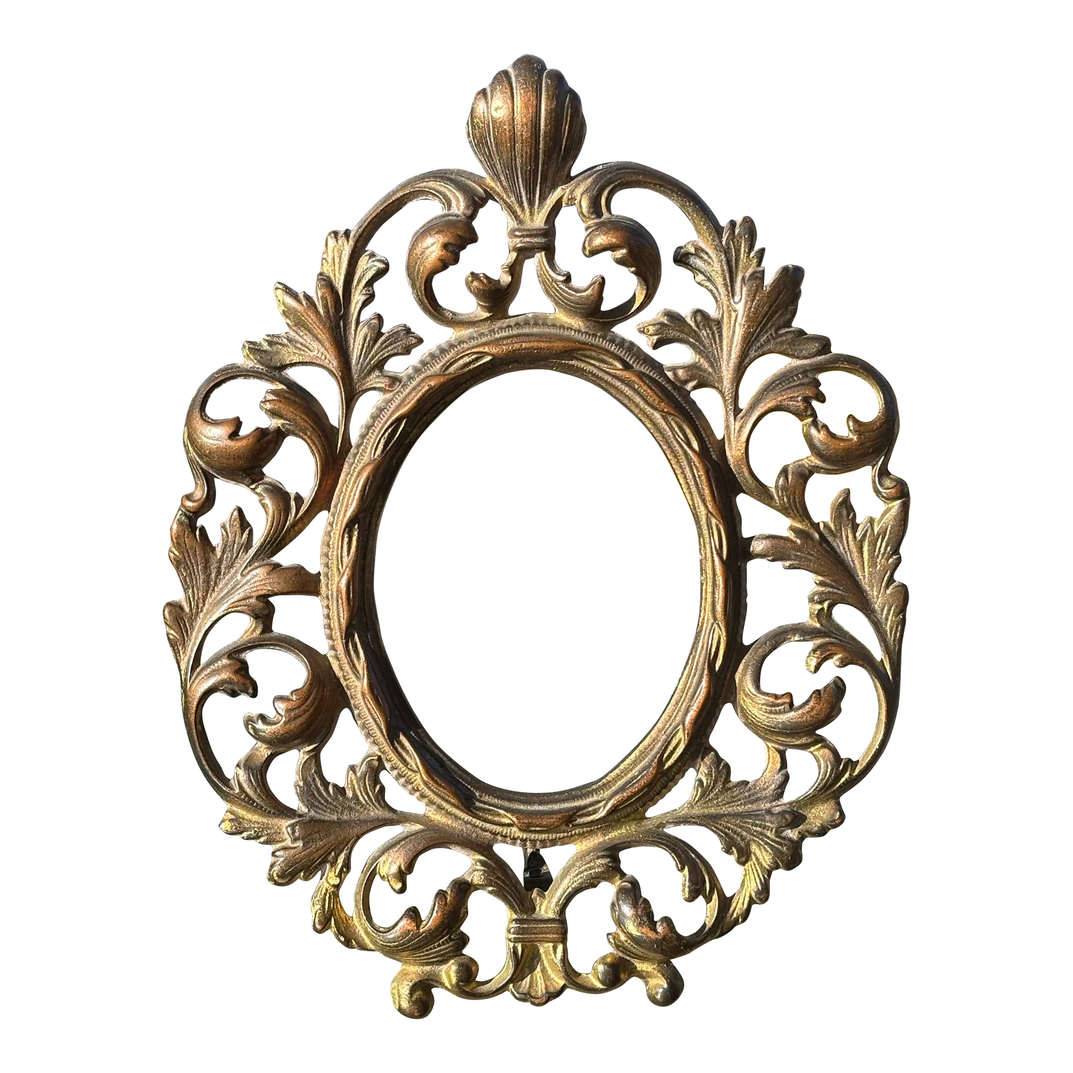 Late 19th Century Victorian Brass Picture Frame | Chairish display picture 1