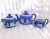 1960s Portland Blue Wedgwood Jasperware Teapot Sugar Bowl and Creamer For Sale - Image 4 of 13