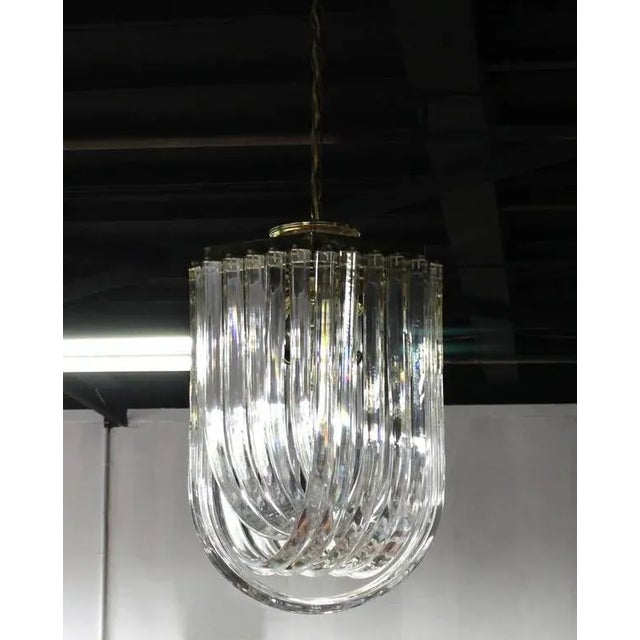 Plastic Bent Lucite Mid-Century Modern Large Light Fixture For Sale - Image 7 of 8