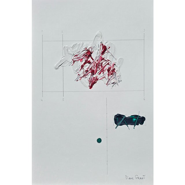 Organic Modern Minimalist Flower Study. Oil and pencil on high quality 'Hahnemuhle' Canvas Grain Fine Art paper. Original...