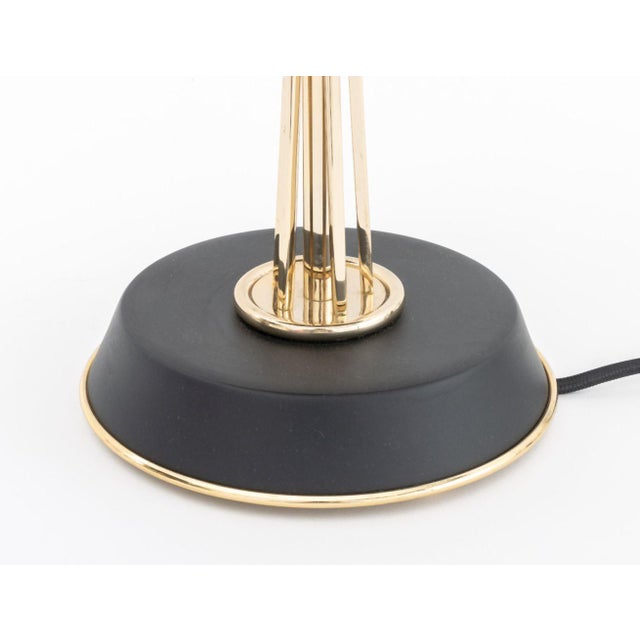 Black DelightFull Black and Gold-Tone Table Lamps, Pair For Sale - Image 8 of 9