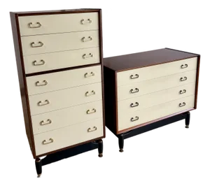 G Plan Tola Mid Century Modern Tallboy & Dresser Set
