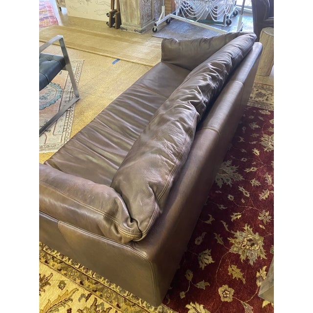 Timothy Oulton Matador Leather Modern Sofa For Sale - Image 9 of 13
