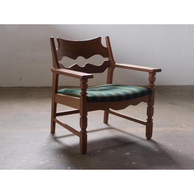 Danish Brutalist Razorblade Armchair attributed to Henning Kjærnulf, 1960s For Sale - Image 4 of 18