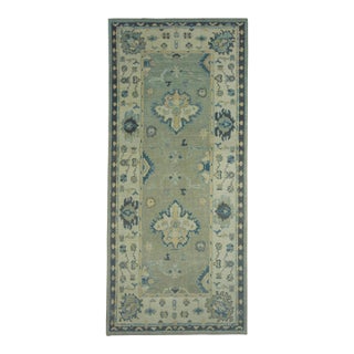 Turkish Oushak Rug 5'5" x 12'2" #18044 For Sale