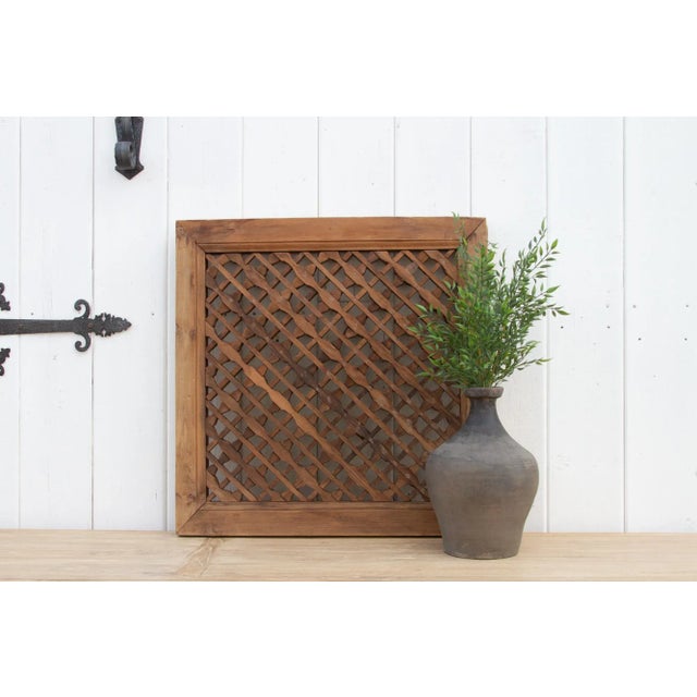 Antique Cedar Wood See-Through Wall Art For Sale - Image 9 of 9