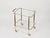 Spectacular and unique italian bar trolley in solid wood and brass. This incredibly stylish piece was designed by cesare...
