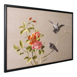 1940's Vintage Framed Bird Scene