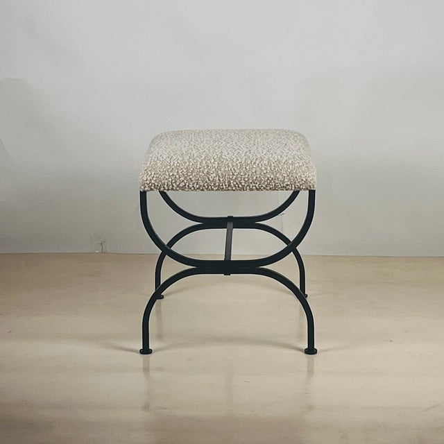 Wide 'Strapontin' Stool by Design Frères For Sale In Los Angeles - Image 6 of 8