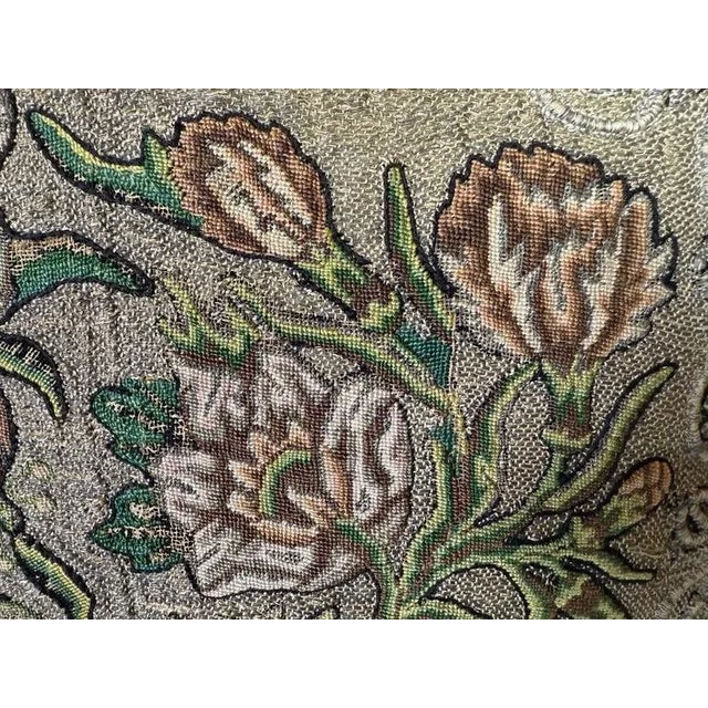 Early 19th Century Antique Metallic Embroidered Silk Velvet Pillows, Baroque Style For Sale - Image 5 of 8