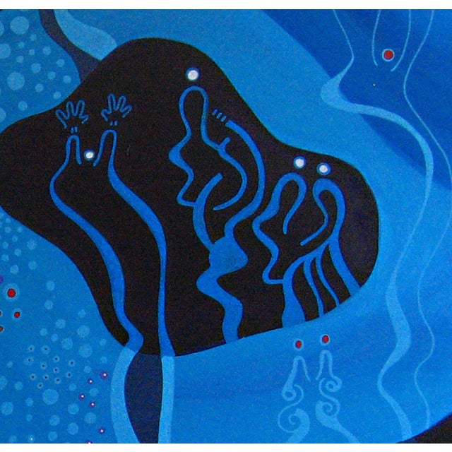 2010s The Angel Cavern — Abstract Expressionist Painting, Oil Markers and Acrylics on Canvas, 36 × 36 In, Square Format For Sale - Image 5 of 7