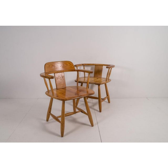 Set of 2 chairs from the 1960s. Minimalist form of Scandinavian design by Asko. This piece has an attribution mark, I am...
