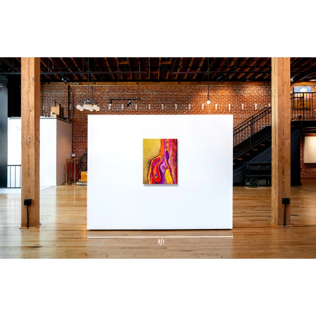 2021 Sherry Krulle-Beaton Abstract Colorful Mixed Media Painting Titled, "Ruban" For Sale - Image 4 of 4