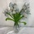 French Beaded Flowers Pale Blue and White Iris For Sale - Image 4 of 12