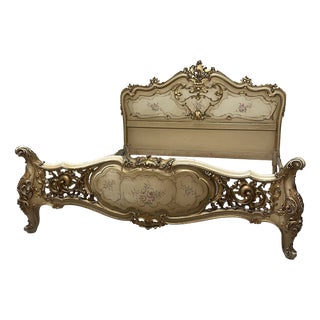 Louis XV Double Bed, Italy, 1940s For Sale