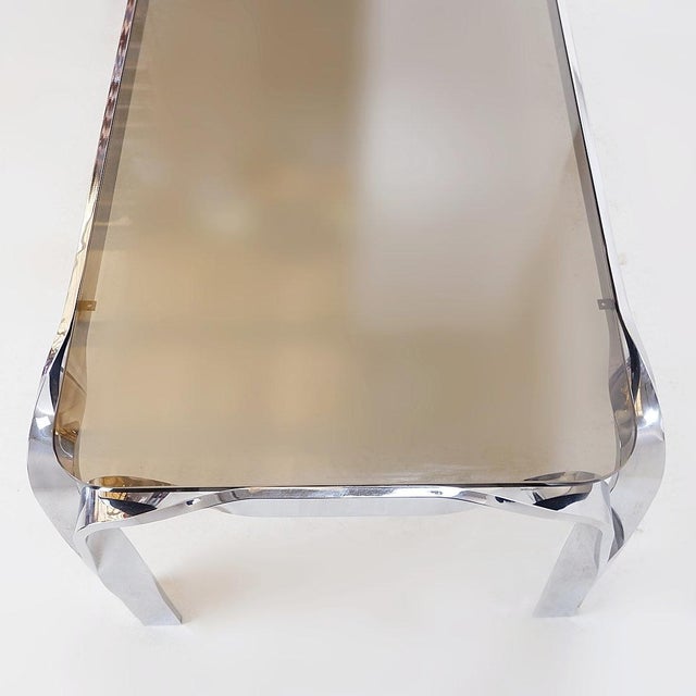 Silver Rectangular Coffee Table attributed to Roger Sprunger for Dunbar, 1960s For Sale - Image 8 of 16