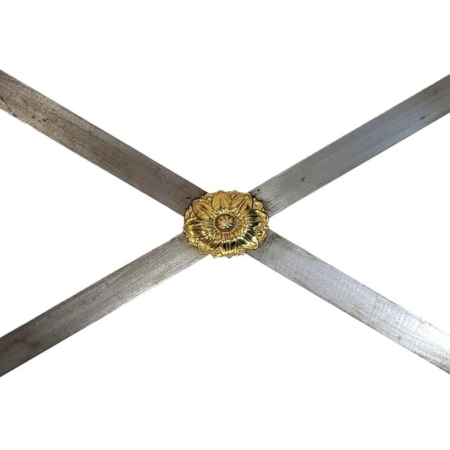 Vintage Italian 20th C Mid-Century Modern Steel & Brass Ram Head Coffee Table For Sale - Image 9 of 18
