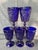 Vintage Cobalt Blue Goblets Set of 5 For Sale In New York - Image 6 of 16