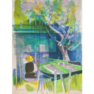Camille Hilaire, Le pêcheur, Lithograph For Sale