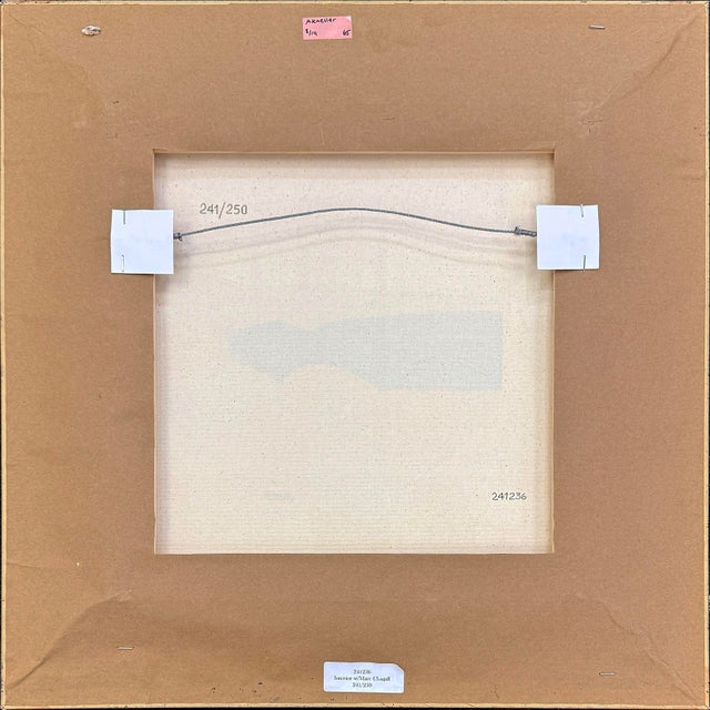 Contemporary Fanch Ledan, Interior With Marc Chagall (Hand Signed Serigraph on Canvas) For Sale - Image 3 of 3