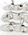 Vintage Christmas ornament garland featuring an assortment of silver mercury-glass ornaments in ribbed, faceted and...